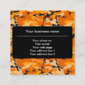 Orange Camouflage, Militär, Armee Quadratische Visitenkarte (Vorderseite)