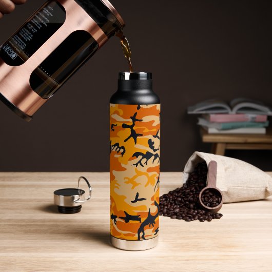 Orange Camouflage, Militär, Armee Trinkflasche (Kaffee)
