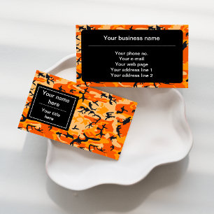 Orange Camouflage, Militär, Armee Visitenkarte