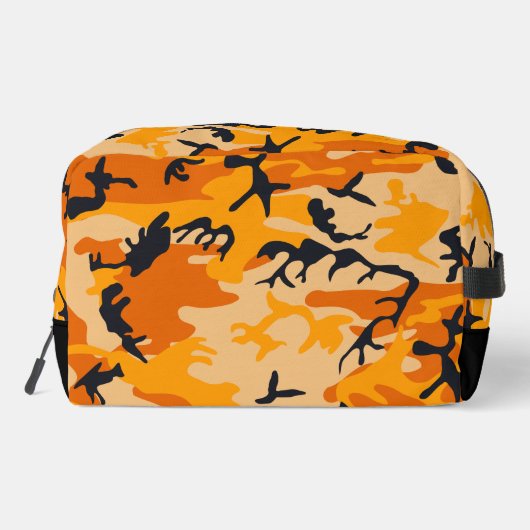 Orange Camouflage, Militär, Armee Waschbeutel (Rückseite)