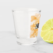 Orange Camouflage Military Shot Glass Schnapsglas (Links)