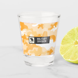 Orange Camouflage Military Shot Glass Schnapsglas