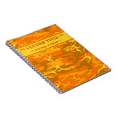 Orange-Camouflage-Notebook im Herbst mit Titel/Aut Notizblock (Rechte Seite)