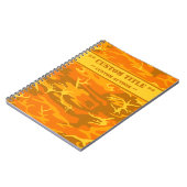 Orange-Camouflage-Notebook im Herbst mit Titel/Aut Notizblock (Linke Seite)