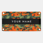 Orange Camouflage Pattern, Ihr Name, Personalisier Banner (Horizontal)