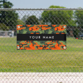 Orange Camouflage Pattern, Ihr Name, Personalisier Banner (Insitu)
