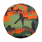 Orange Camouflage Pattern, Ihr Name, Personalisier Baseball (Rückseite)