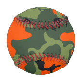 Orange Camouflage Pattern, Ihr Name, Personalisier Baseball (Vorderseite)