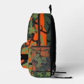Orange Camouflage Pattern, Ihr Name, Personalisier Bedruckter Rucksack (Rechts)