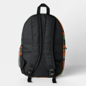 Orange Camouflage Pattern, Ihr Name, Personalisier Bedruckter Rucksack (Rückseite)