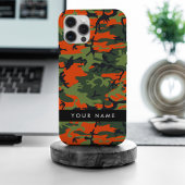 Orange Camouflage Pattern, Ihr Name, Personalisier Case-Mate iPhone Hülle