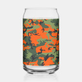 Orange Camouflage Pattern, Ihr Name, Personalisier Dosenglas (Rückseite)