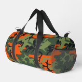Orange Camouflage Pattern, Ihr Name, Personalisier Duffle Bag (Rechte Ecke)