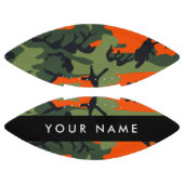 Orange Camouflage Pattern, Ihr Name, Personalisier Football (Paneele)