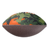 Orange Camouflage Pattern, Ihr Name, Personalisier Football (Gedreht 90)