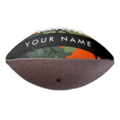 Orange Camouflage Pattern, Ihr Name, Personalisier Football (Gedreht 270)