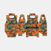 Orange Camouflage Pattern, Ihr Name, Personalisier Geschenkschachtel (Ungefaltet)