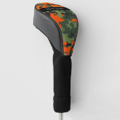Orange Camouflage Pattern, Ihr Name, Personalisier Golf Headcover (angewinkelt)
