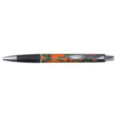 Orange Camouflage Pattern, Ihr Name, Personalisier Kugelschreiber (Rückseite)