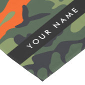 Orange Camouflage Pattern, Ihr Name, Personalisier Kurzer Tischläufer (Ecke)
