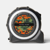 Orange Camouflage Pattern, Ihr Name, Personalisier Maßband (Vorderseite)