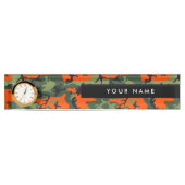 Orange Camouflage Pattern, Ihr Name, Personalisier Namensplakette (Vorderseite)