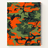Orange Camouflage Pattern, Ihr Name, Personalisier Notizblock (Rückseite)
