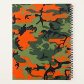 Orange Camouflage Pattern, Ihr Name, Personalisier Planer (Rückseite)