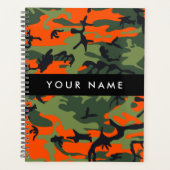 Orange Camouflage Pattern, Ihr Name, Personalisier Planer (Vorderseite)