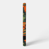 Orange Camouflage Pattern, Ihr Name, Personalisier Samsung Galaxy Hülle (Linke Seite)