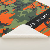 Orange Camouflage Pattern, Ihr Name, Personalisier Sherpadecke (3/4)