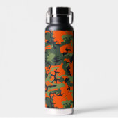 Orange Camouflage Pattern, Ihr Name, Personalisier Trinkflasche (Vorne)