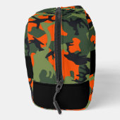 Orange Camouflage Pattern, Ihr Name, Personalisier Waschbeutel (Rechts)