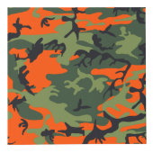 Orange Camouflage Pattern, Ihr Name, Personalisier Würfel (Rechts)