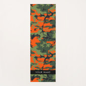 Orange Camouflage Pattern, Ihr Name, Personalisier Yogamatte (Vorderseite)
