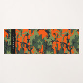 Orange Camouflage Pattern, Ihr Name, Personalisier Yogamatte (Vorderseite (Horizontal))