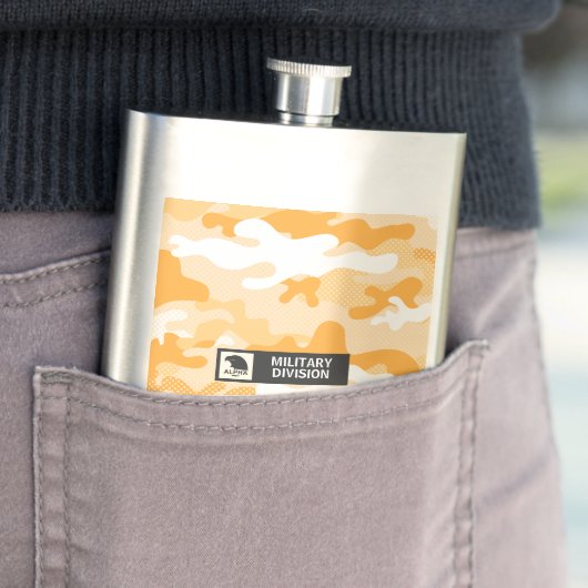 Orange Camouflage Pattern Military Flachmann (Beispiel)