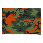 Orange Camouflage Patterns Kissenbezug (Vorderseite)