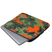 Orange Camouflage Patterns Laptopschutzhülle (Vorne Knopf)