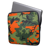 Orange Camouflage Patterns Laptopschutzhülle (Vorderseite Links)