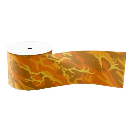 Orange Camouflage Ripsband (Spule)