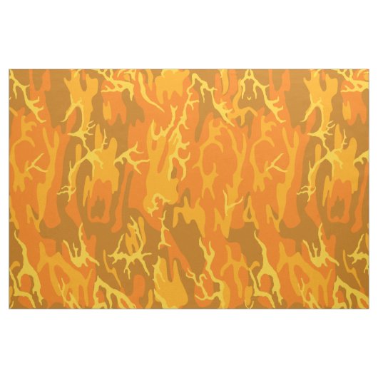 Orange Camouflage Stoff (Fat Quarter (45,7 x 55,9 cm))
