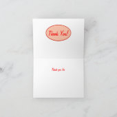 Orange Camouflage-Tarnung danken Ihnen Dankeskarte (Innenseite)