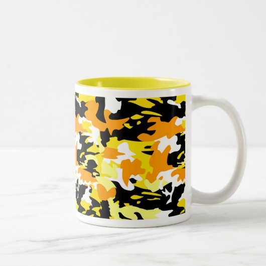 Orange Camouflage Tasse (Rechts)