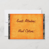 Orange Camouflage UAWG RSVP Karte (Rückseite)