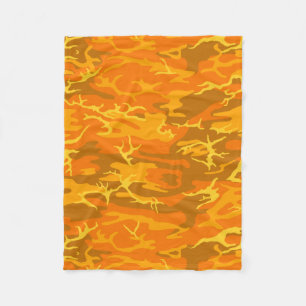Orange Camouflagethrow-Decke Fleecedecke
