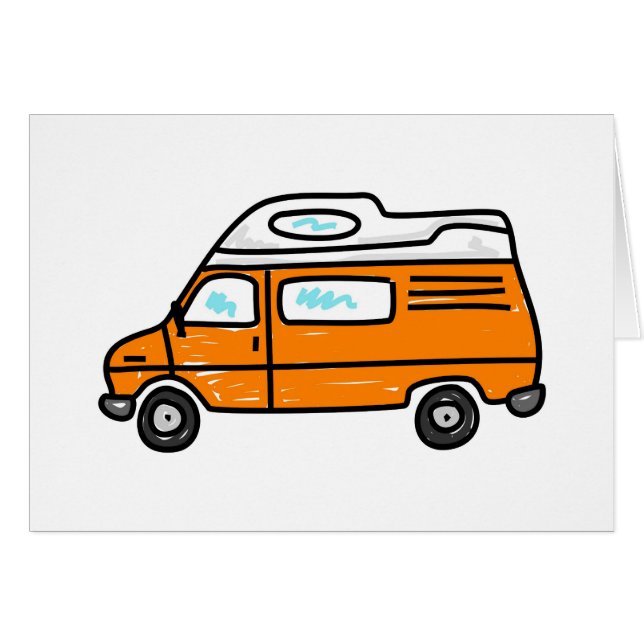 Orange Campervan (Vorderseite (Horizontal))