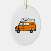 Orange Campervan Keramikornament (Rechts)