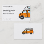 Orange Campervan Visitenkarte (Vorne/Hinten)