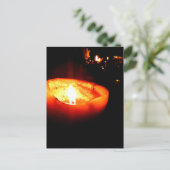Orange Candle Postkarte (Stehend Vorderseite)